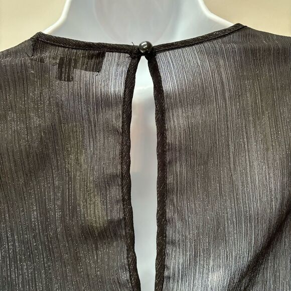 NWT Francessca’s‎ Trixxi black metallic short sleeve flutter dress size S - Picture 6 of 8